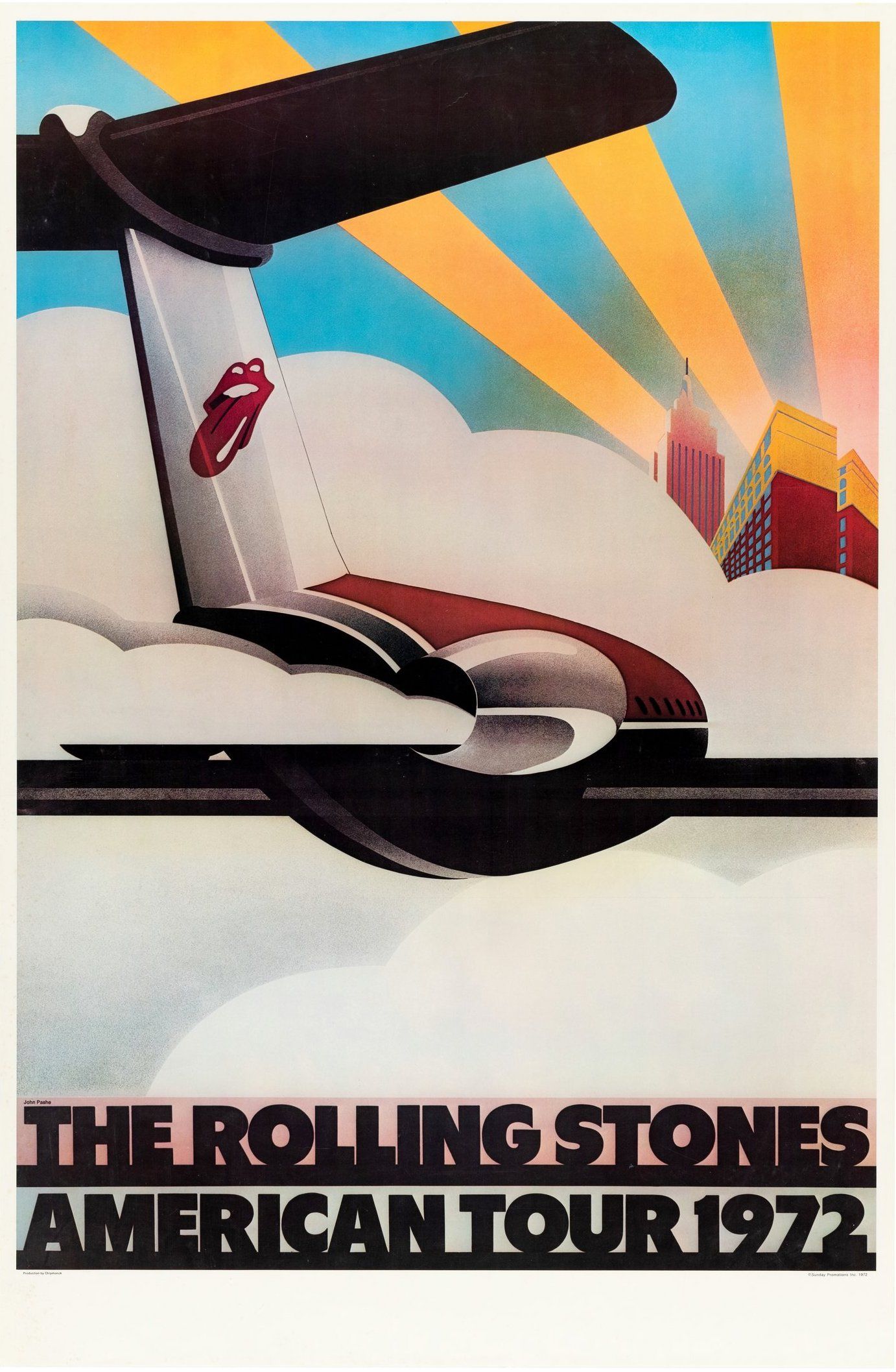 Rolling Stones American Tour Blank 1972 Concert Poster