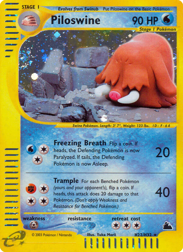 Piloswine (H22) - Skyridge Pokémon Card