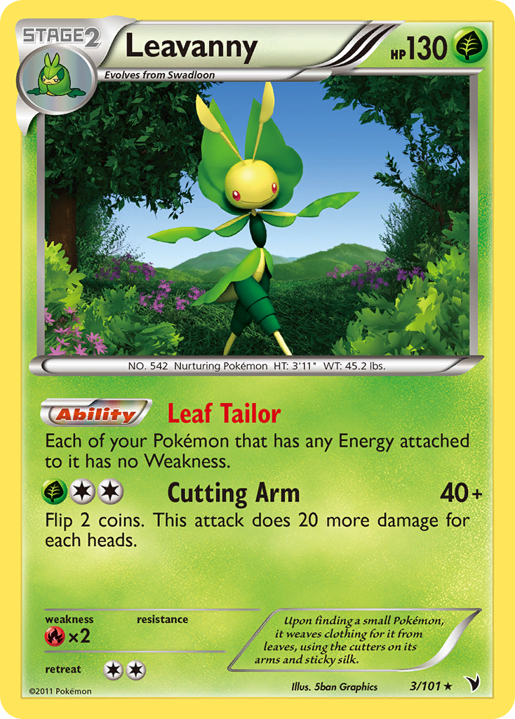 Leavanny (3/101) - Noble Victories Pokémon Card