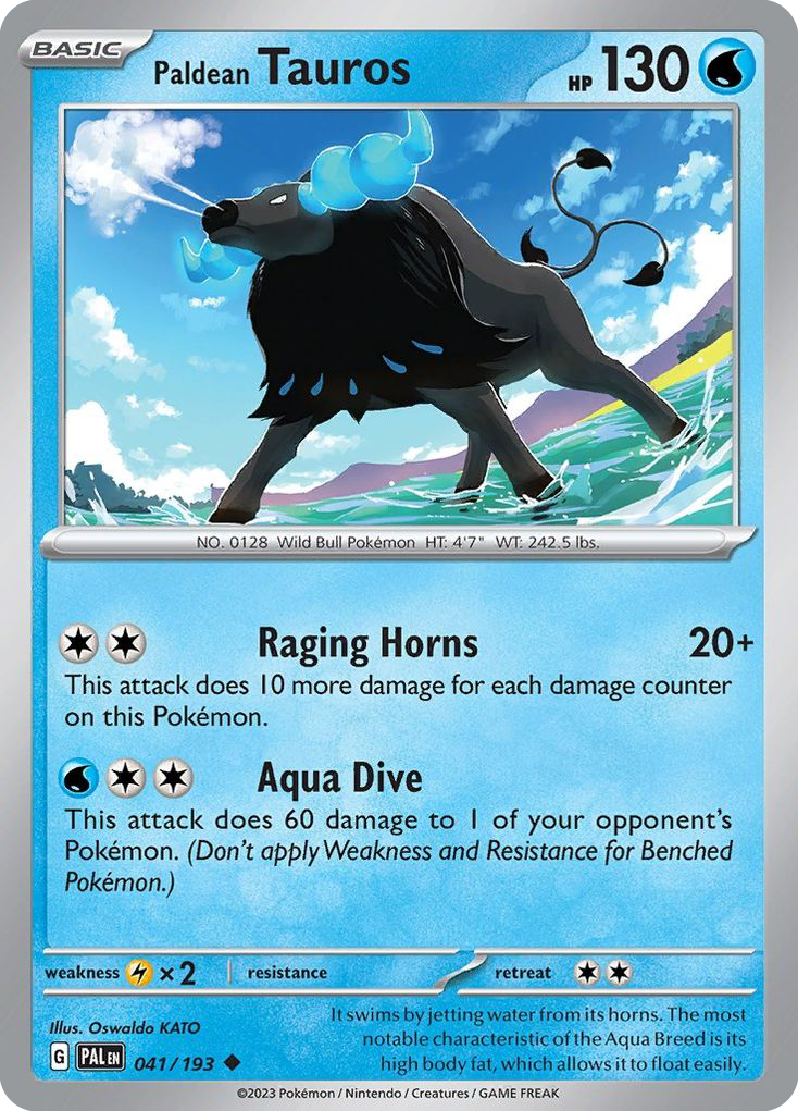 Paldean Tauros (41/193) - Paldea Evolved Pokémon Card