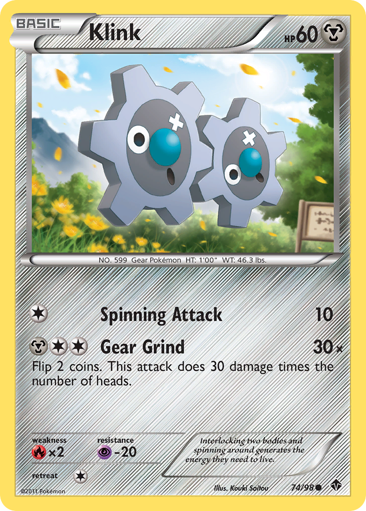 Klink (74/98) - Emerging Powers Pokémon Card