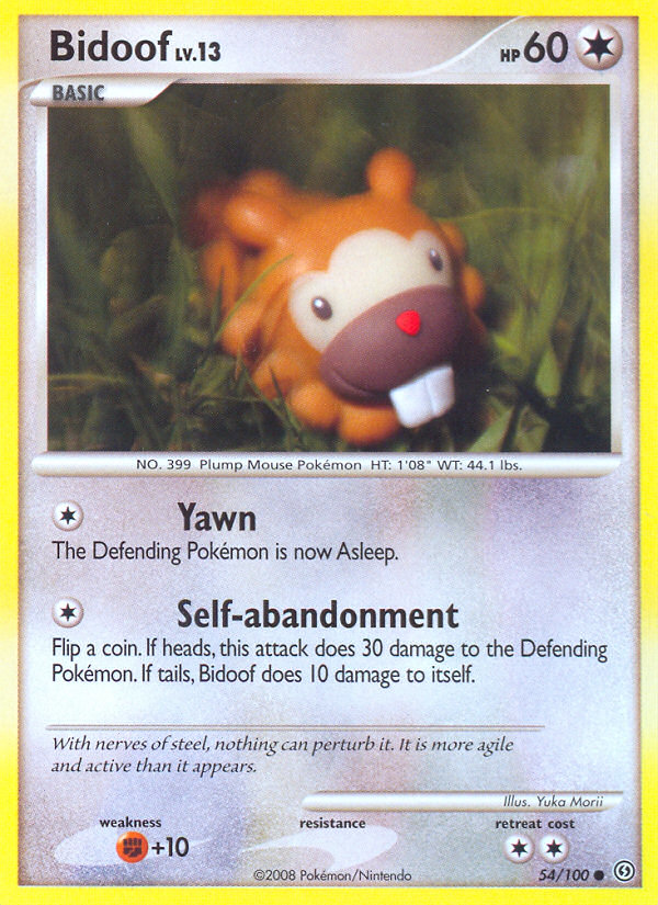 Bidoof (54/100) - Stormfront Pokémon Card