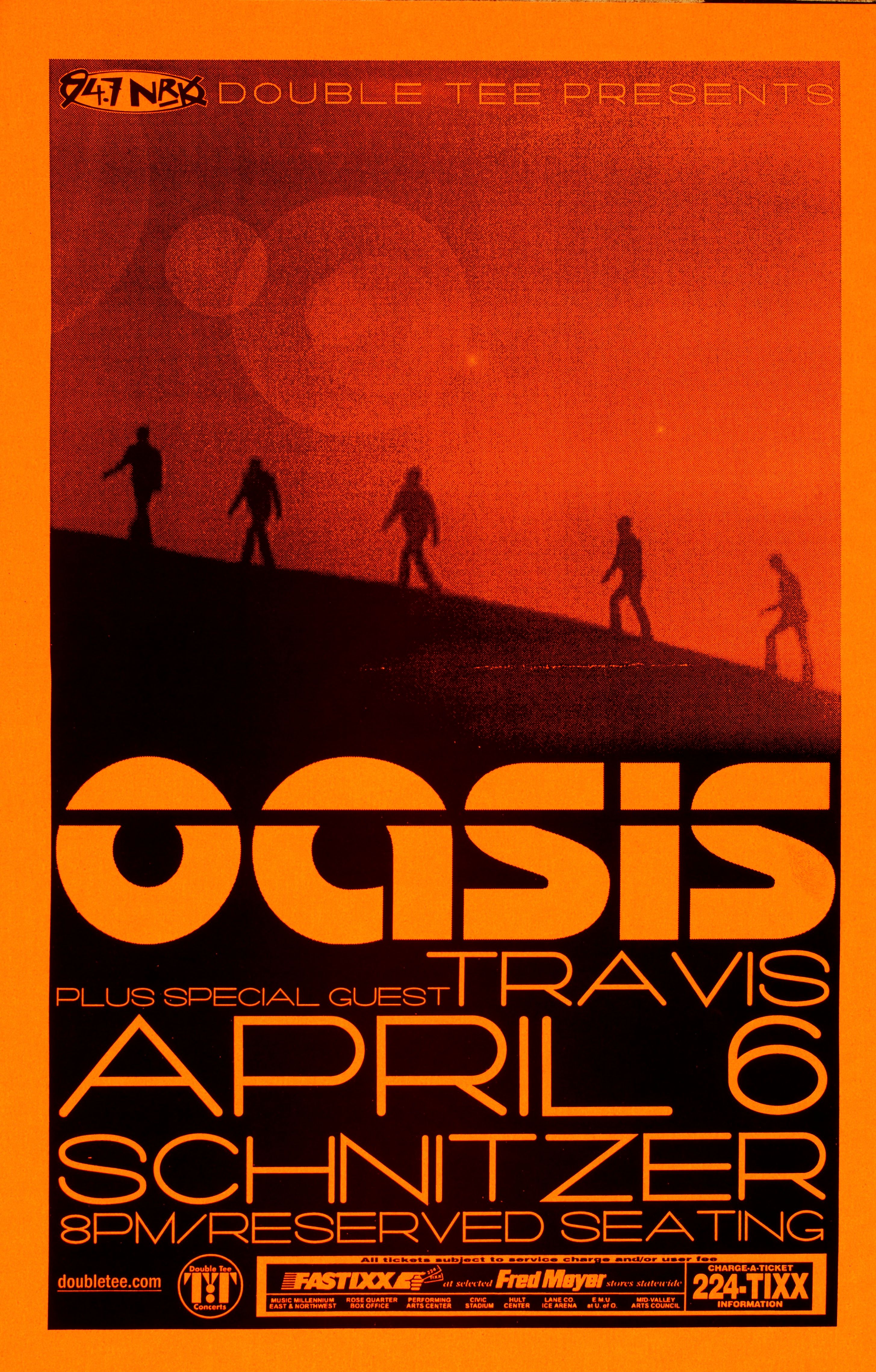 MXP-222.1 Oasis Schnitzer Hall 2000 Concert Poster