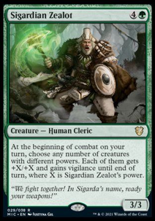 Sigardian Zealot (Innistrad Midnight Hunt Commander Decks) Trading Card