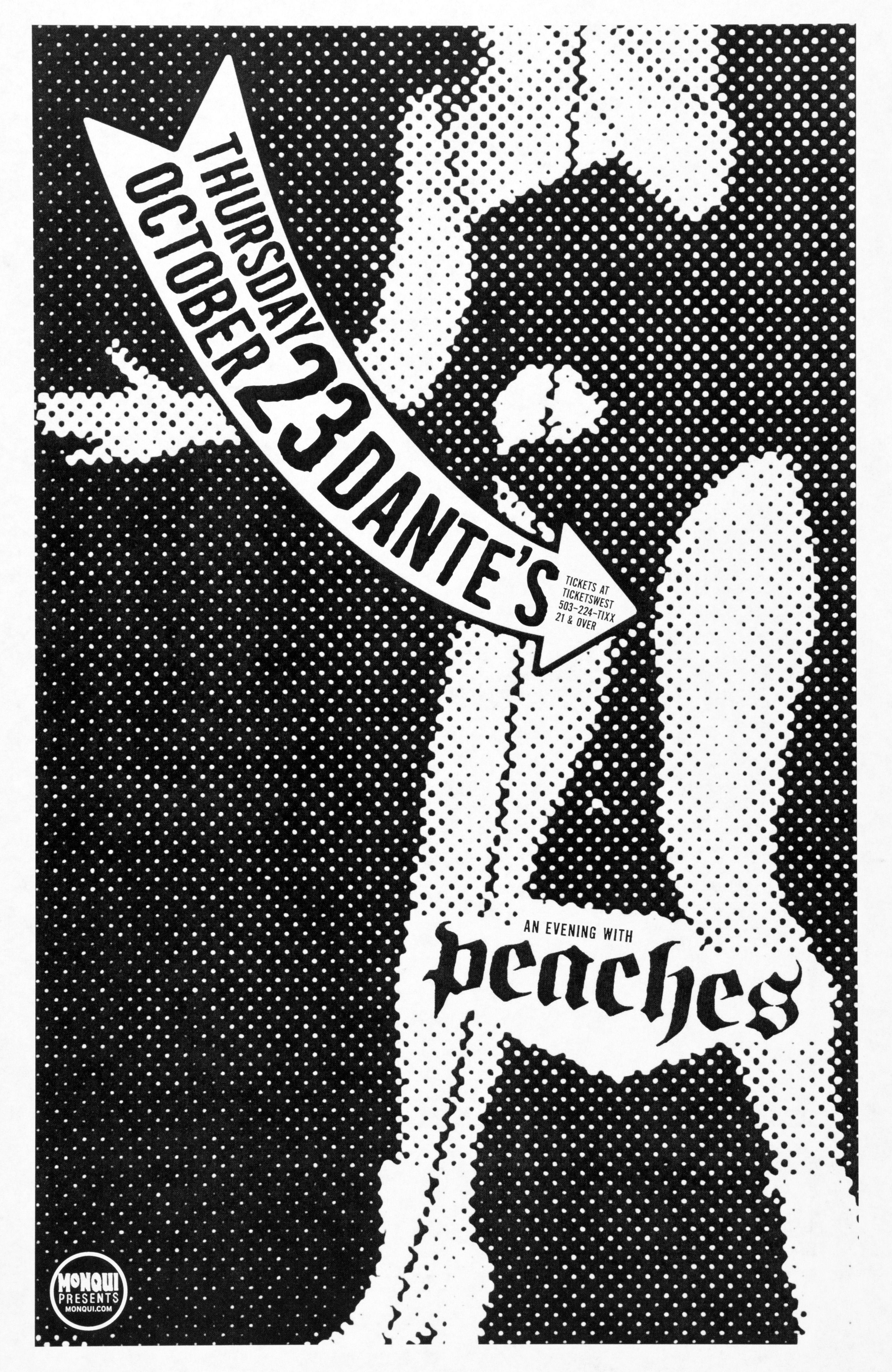 MXP-147.3 Peaches Dante's 2003 Concert Poster