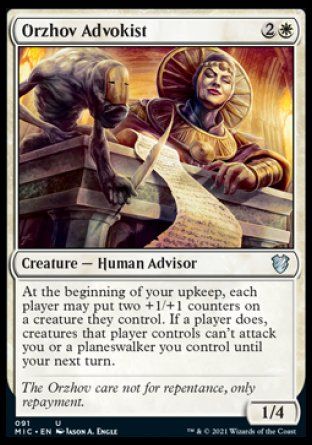 Orzhov Advokist (Innistrad Midnight Hunt Commander Decks) Trading Card