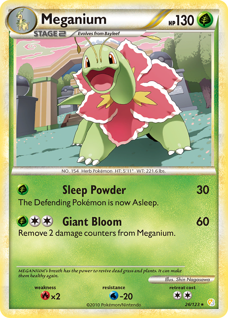 Meganium (26/123) - HeartGold & SoulSilver Pokémon Card