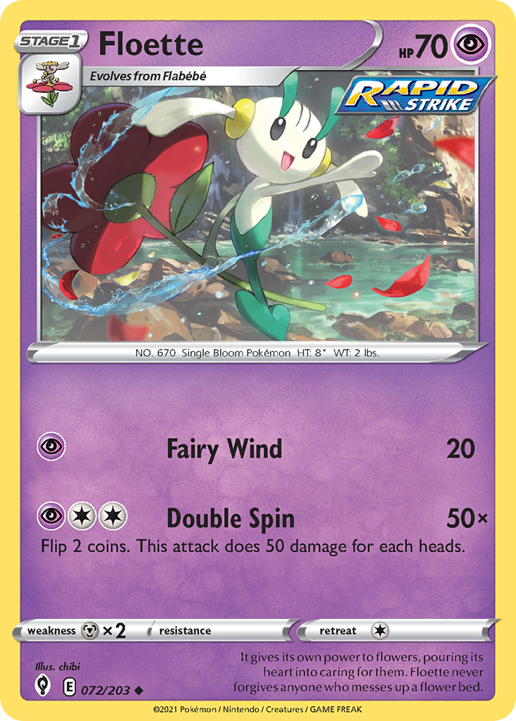 Floette (72/203) - Evolving Skies Pokémon Card