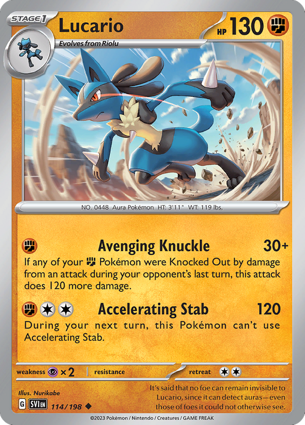 Lucario (114/198) - Scarlet & Violet