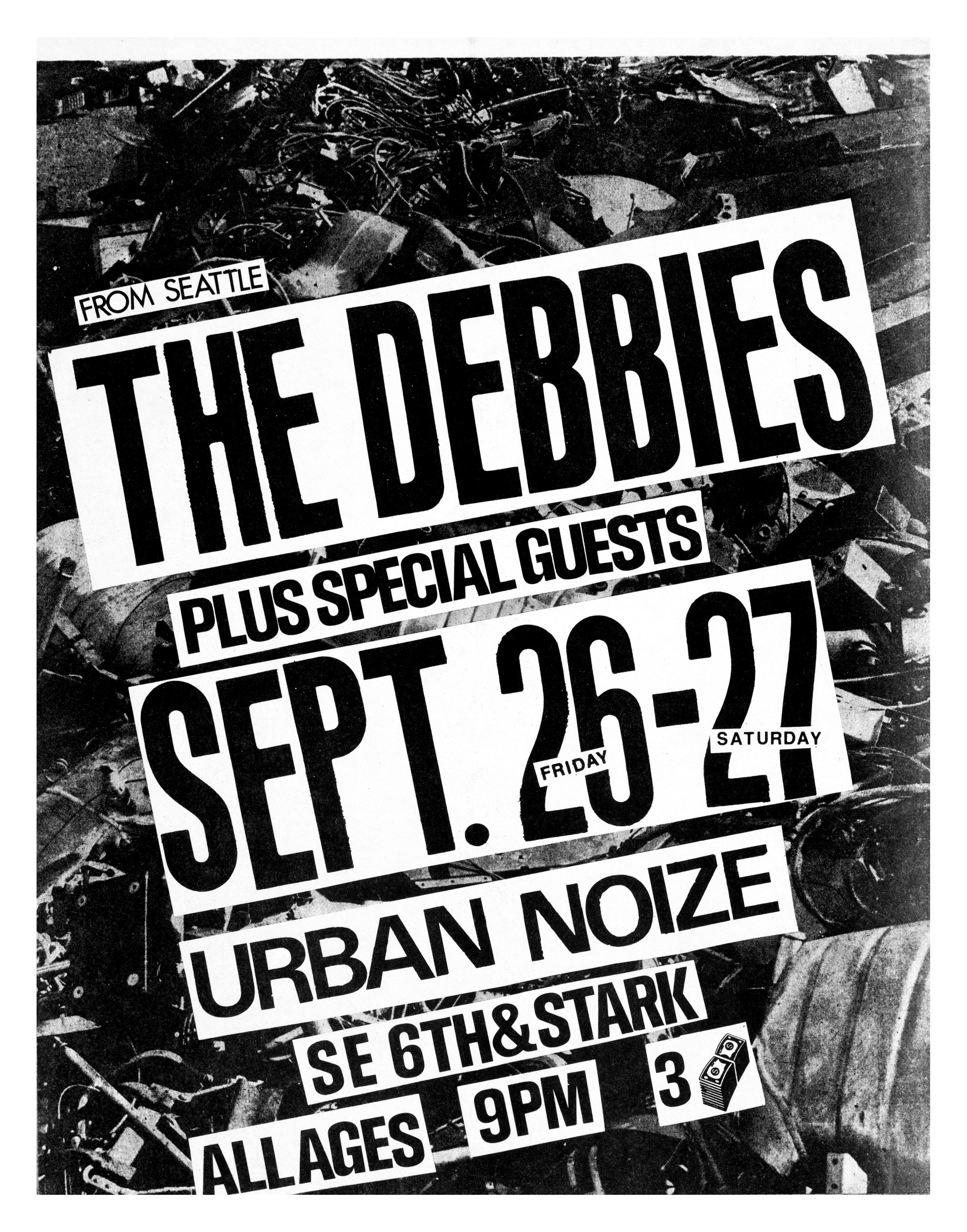 MXP-43.10 Debbies 1980 Urban Noize  Sep 27 Concert Poster