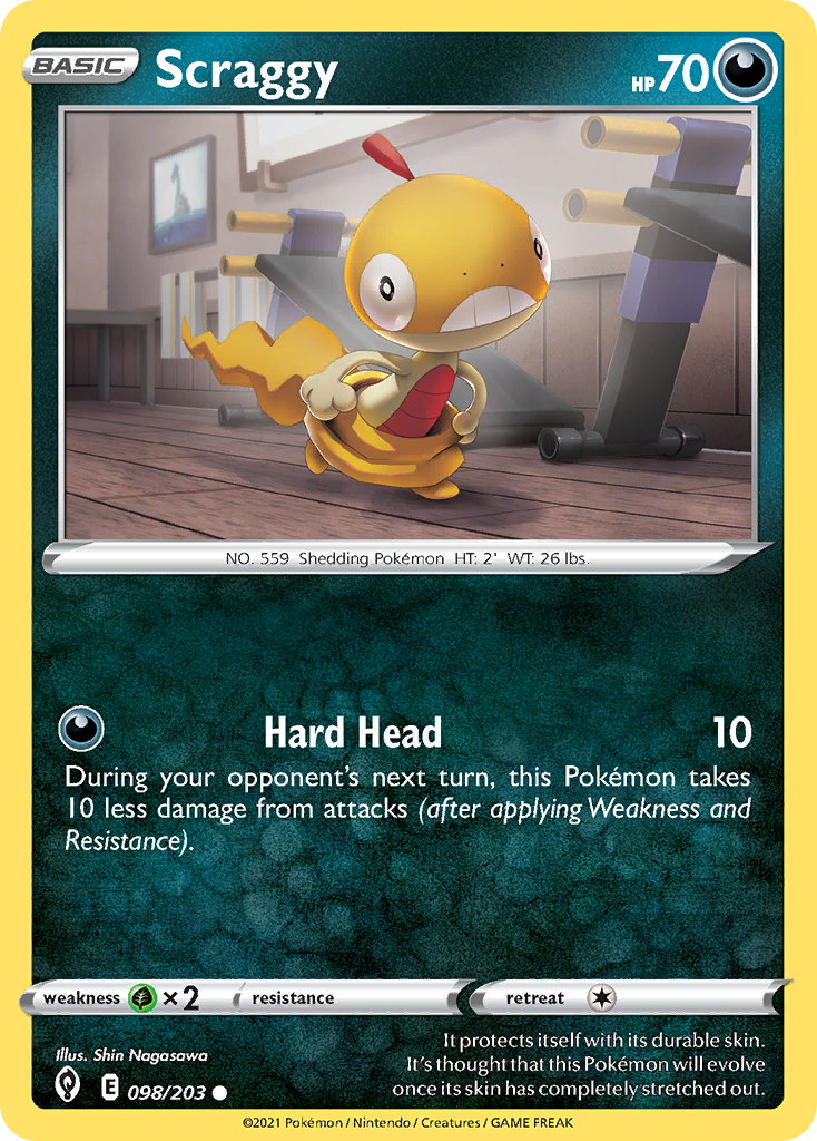 Scraggy (98/203) - Evolving Skies Pokémon Card