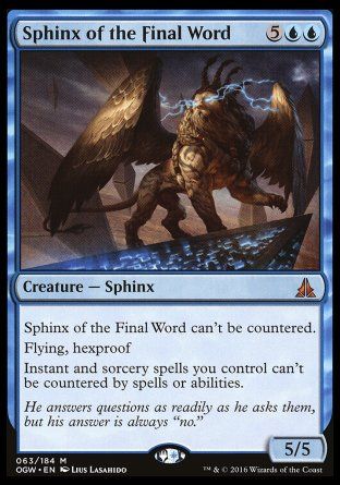 Sphinx of the Final Word (Oath of the Gatewatch) Trading Card