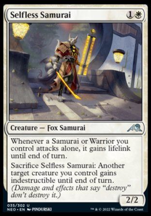 Selfless Samurai (Kamigawa: Neon Dynasty) Trading Card