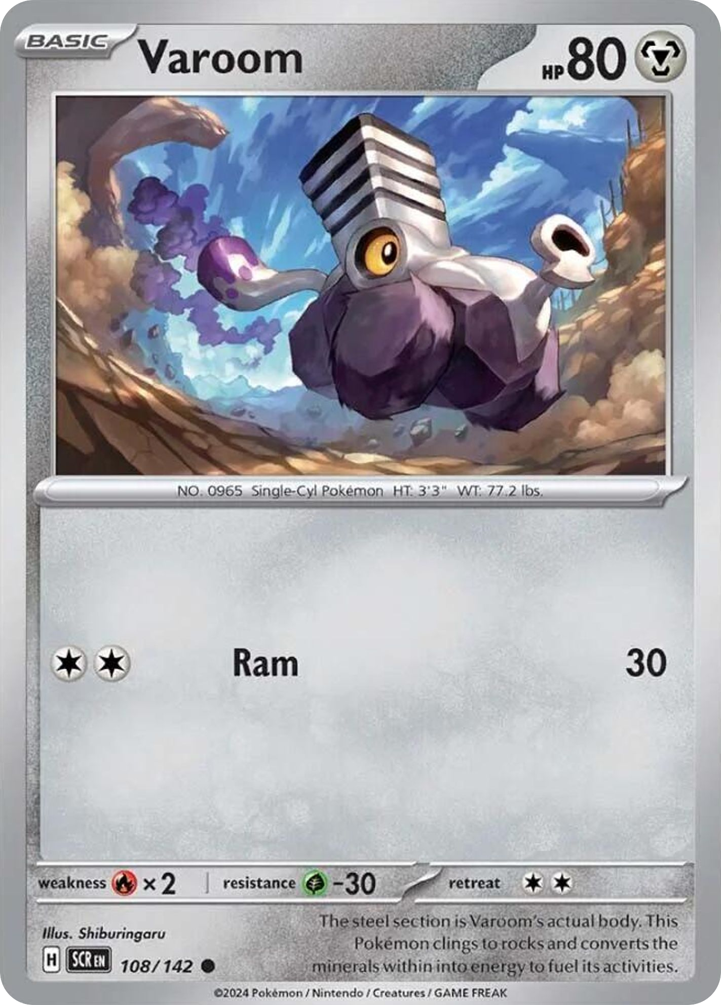 Varoom (108/142) - Stellar Crown Pokémon Card