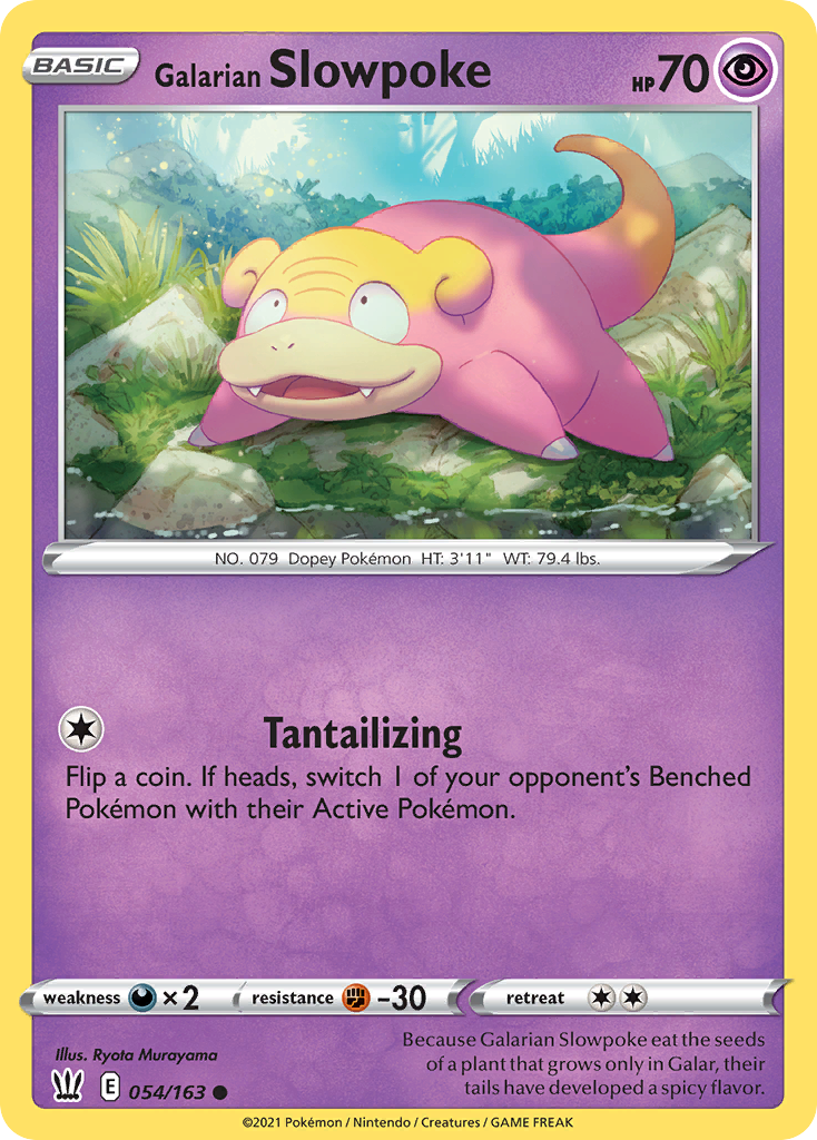 Galarian Slowpoke (54/163) - Battle Styles Pokémon Card