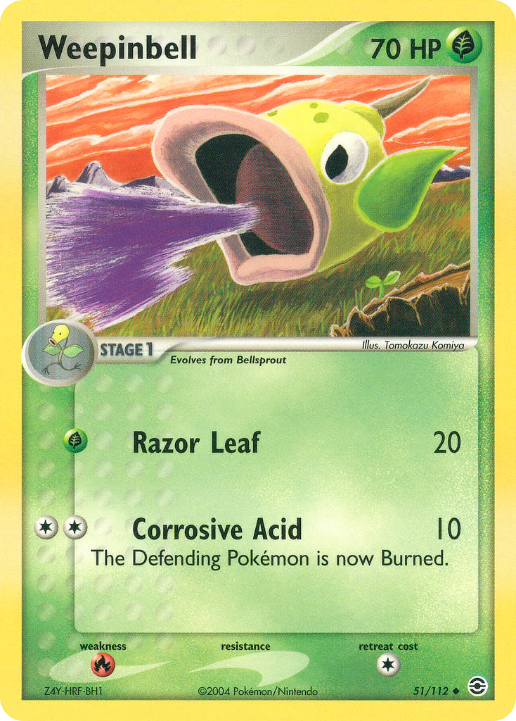 Weepinbell (51/112) - FireRed & LeafGreen Pokémon Card