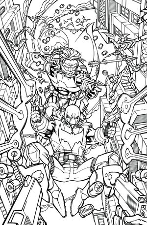 Red Hood Arsenal #8 (Adult Coloring Book Variant Cover)