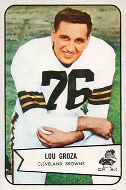 Lou Groza 1954 Bowman #52 Sports Card