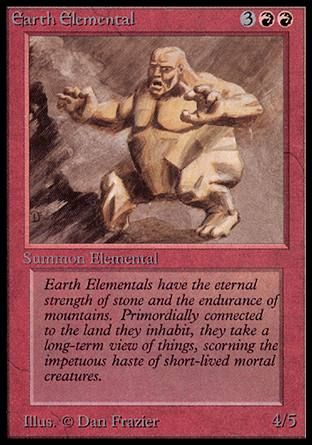 Earth Elemental (Alpha) Trading Card