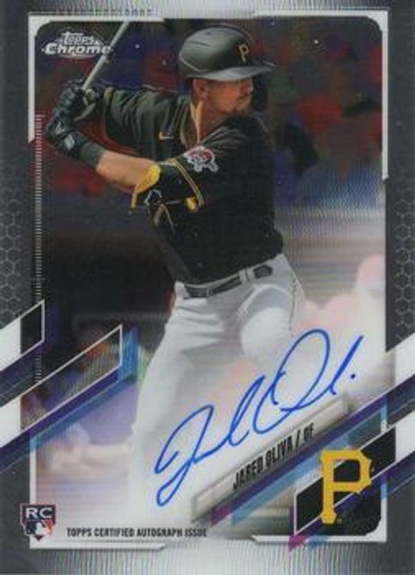 Jared Oliva 2021 Topps Chrome - Rookie Autographs Baseball #RA-JOL