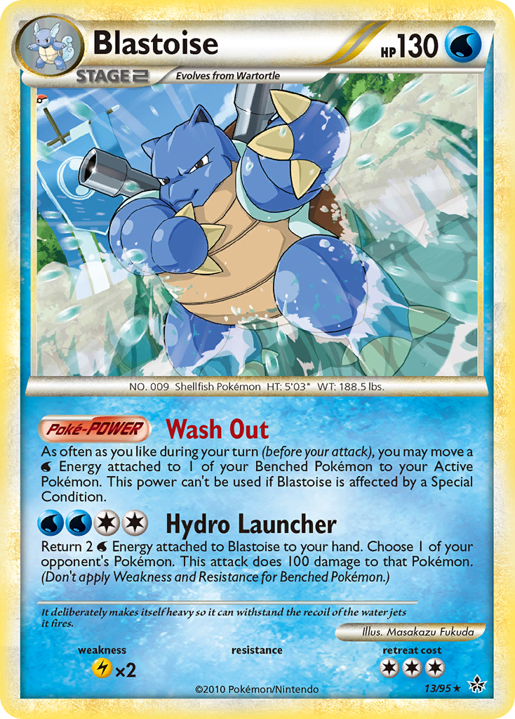 Blastoise (13/95) - HS—Unleashed Pokémon Card