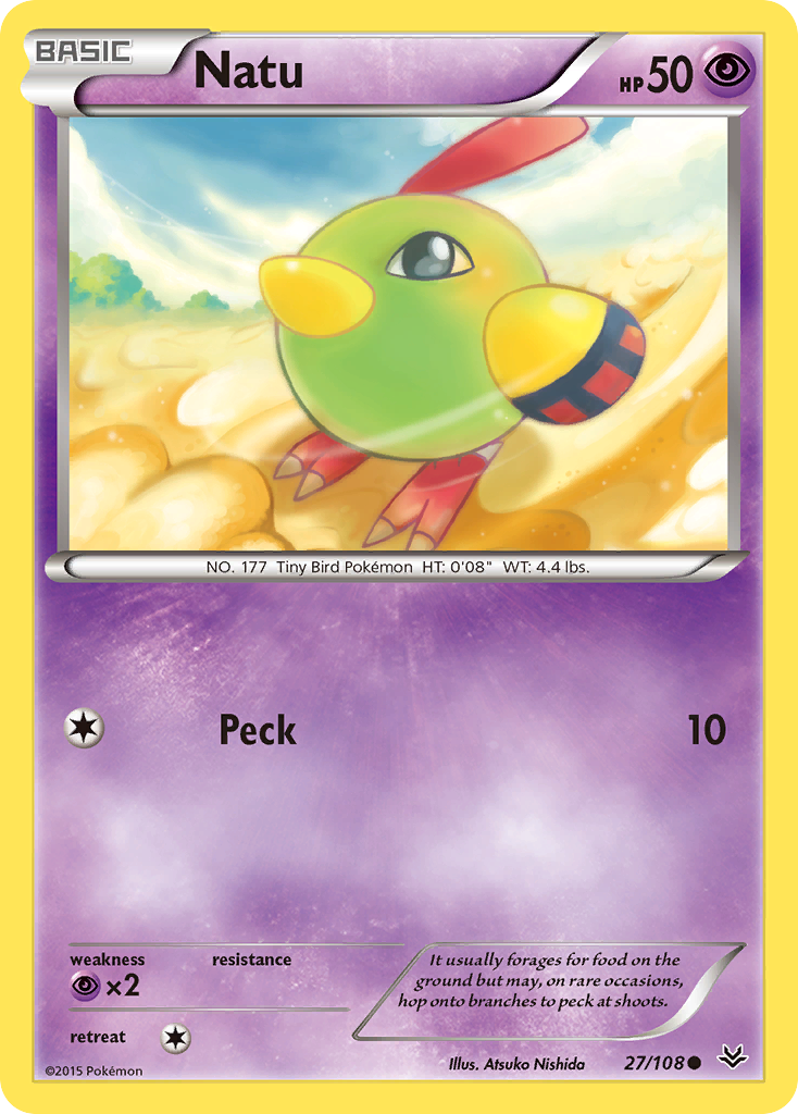 Natu (27/108) - Roaring Skies Pokémon Card