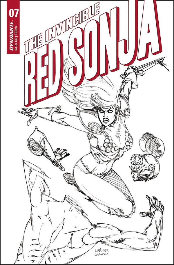 Invincible Red Sonja #7 (Cover I 25 Copy Cover Linsner B&amp)