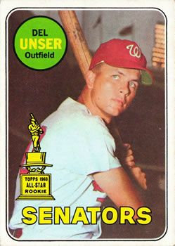 Del Unser 1969 Topps #338 Sports Card