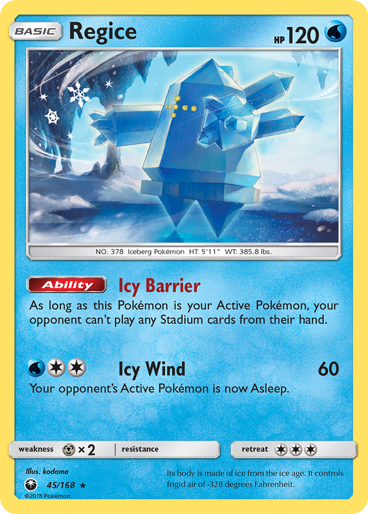 Regice (45/168) - Celestial Storm Pokémon Card