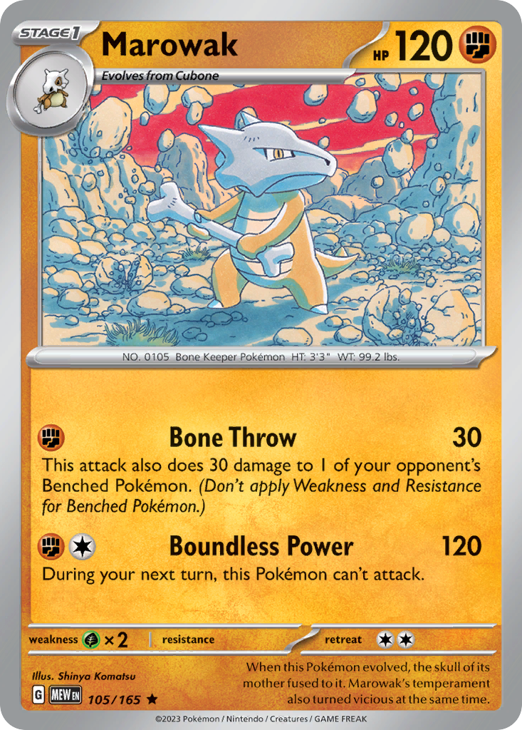 Marowak (105/165) - 151 Pokémon Card