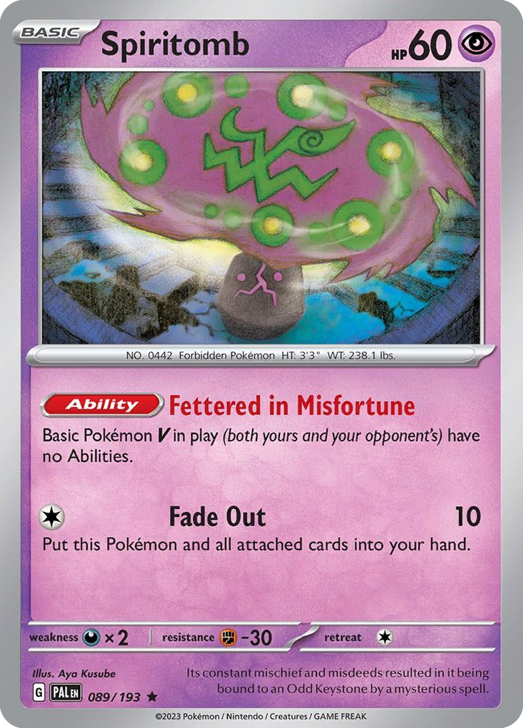 Spiritomb (89/193) - Paldea Evolved Pokémon Card