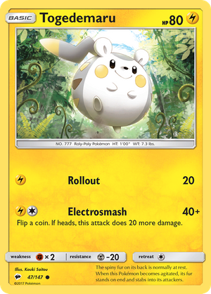 Togedemaru (47/147) - Burning Shadows