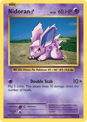 Nidoran ♂ (43/108) - Evolutions (Reverse Holo)