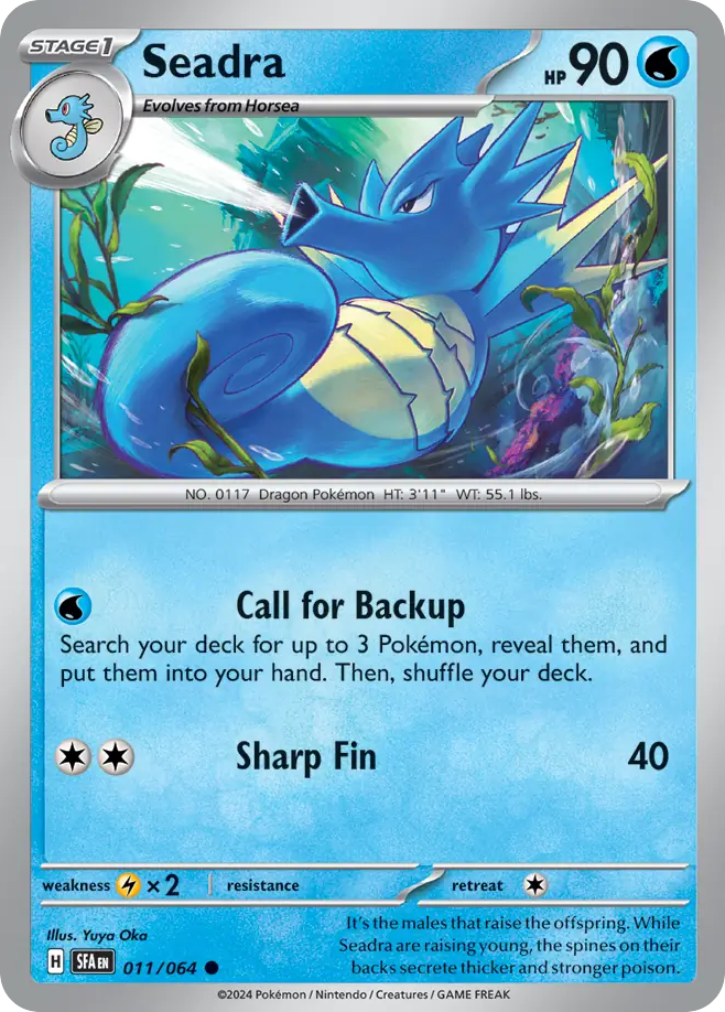 Seadra (11/64) - Shrouded Fable Pokémon Card