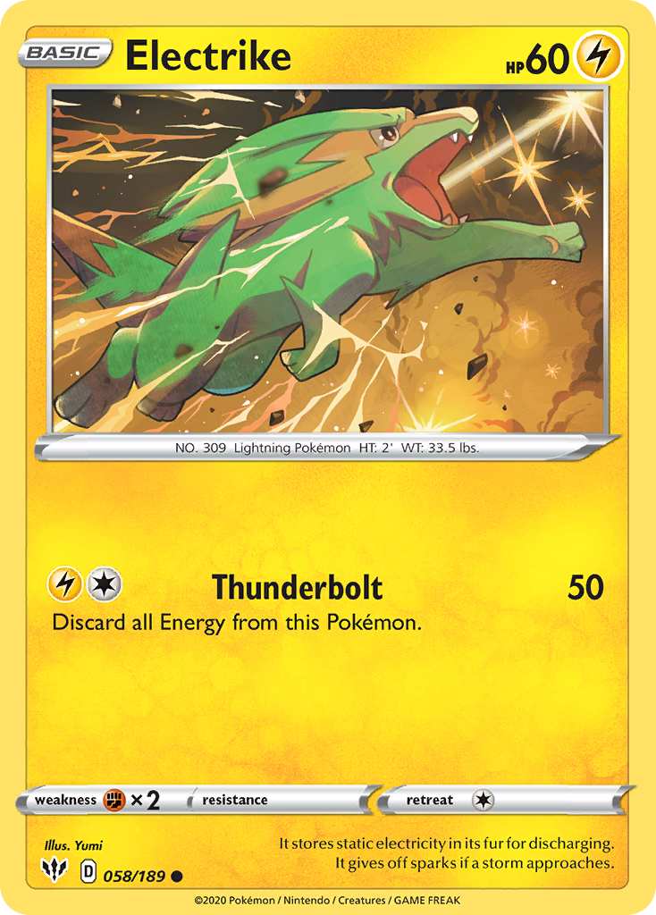 Electrike (58/189) - Darkness Ablaze Pokémon Card