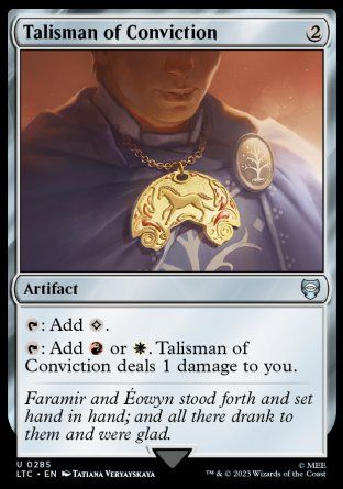 Talisman of Conviction (The Lord of the Rings Commander Decks) Trading Card