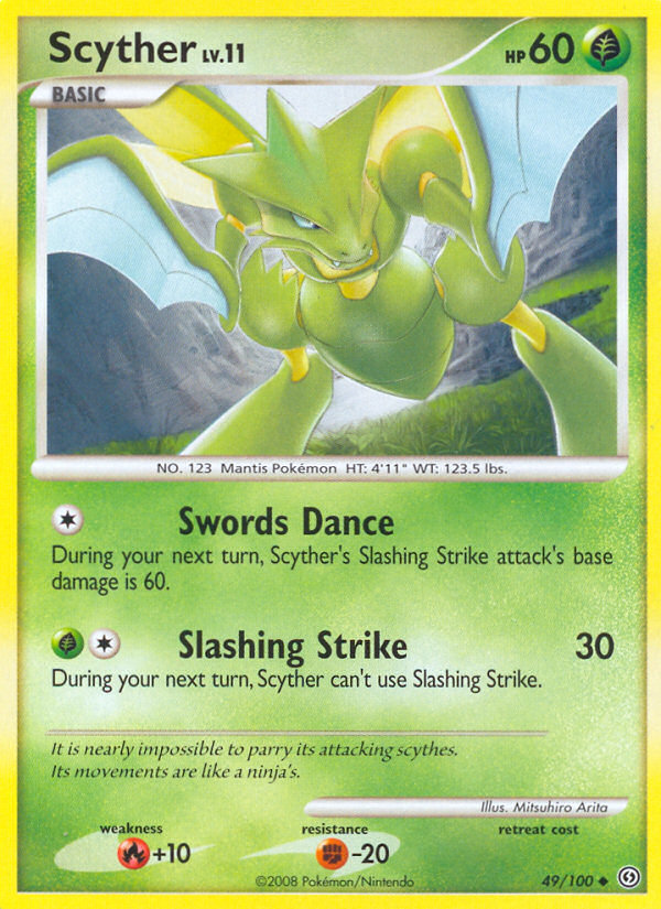 Scyther (49/100) - Stormfront Pokémon Card