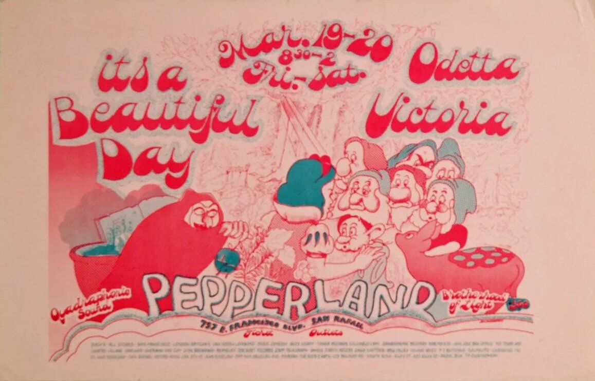 It's A Beautiful Day Pepperland 1971 Concert Poster