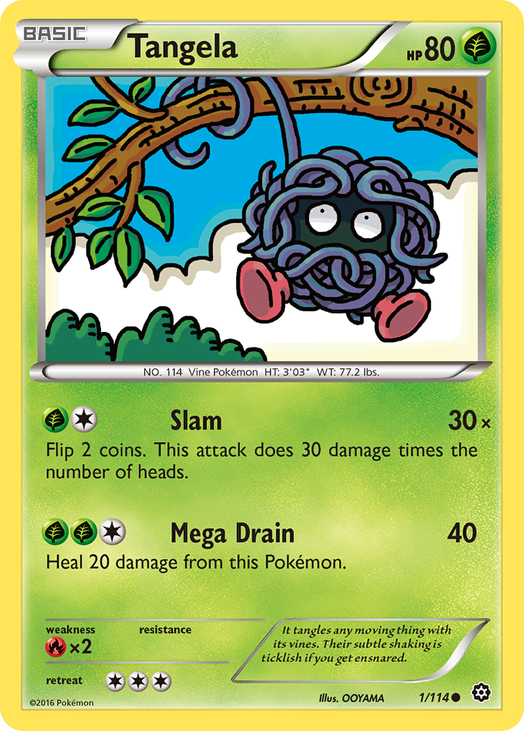 Tangela (1/114) - Steam Siege Pokémon Card