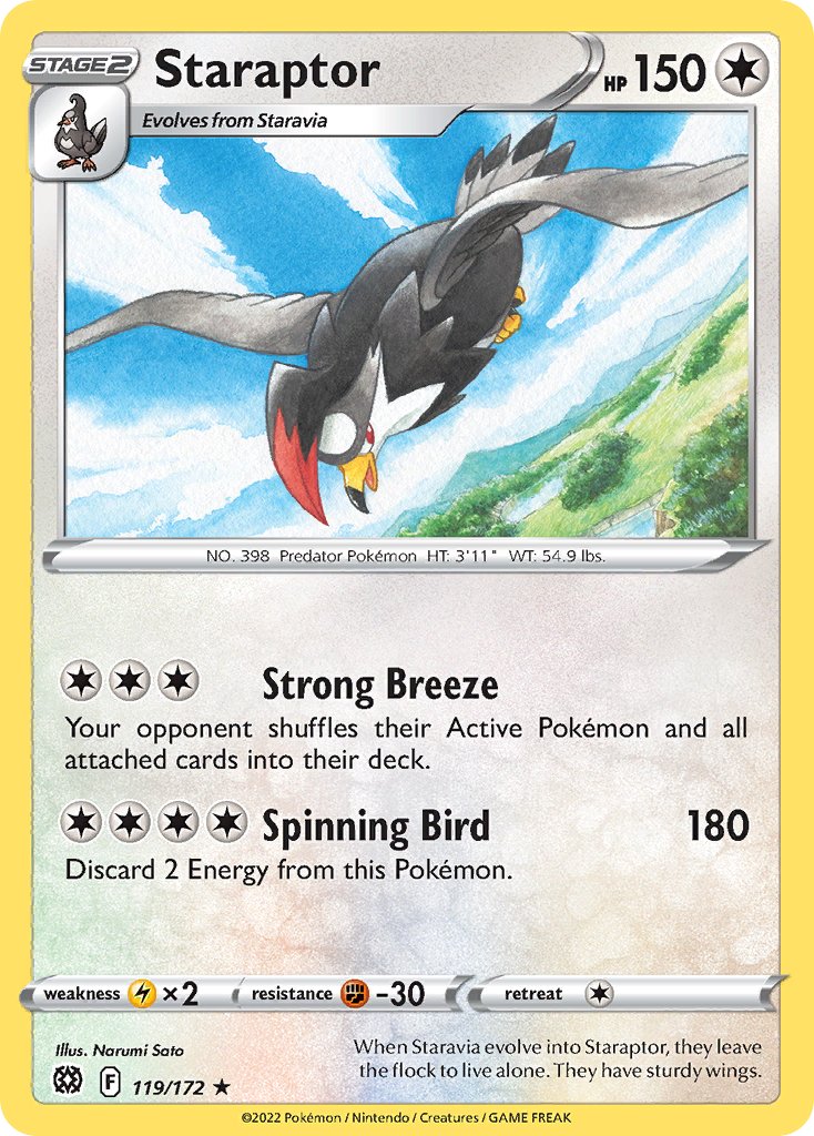 Staraptor (119/172) - Brilliant Stars Pokémon Card