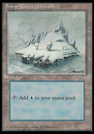 Snow-Covered Island (Ice Age) Trading Card