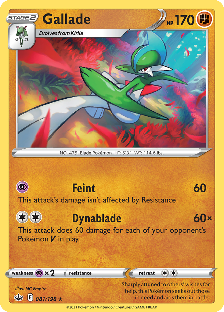 Gallade (81/198) - Chilling Reign Pokémon Card