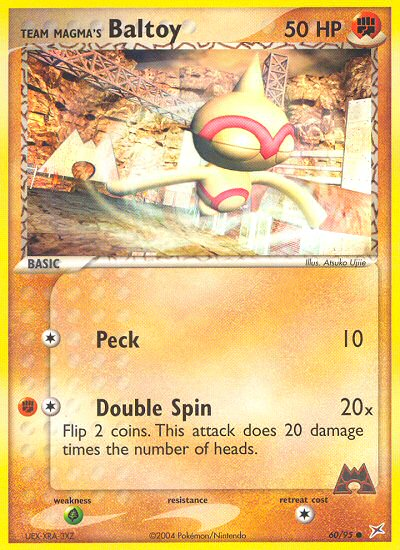 Team Magma's Baltoy (60/95) - Team Magma vs Team Aqua Pokémon Card