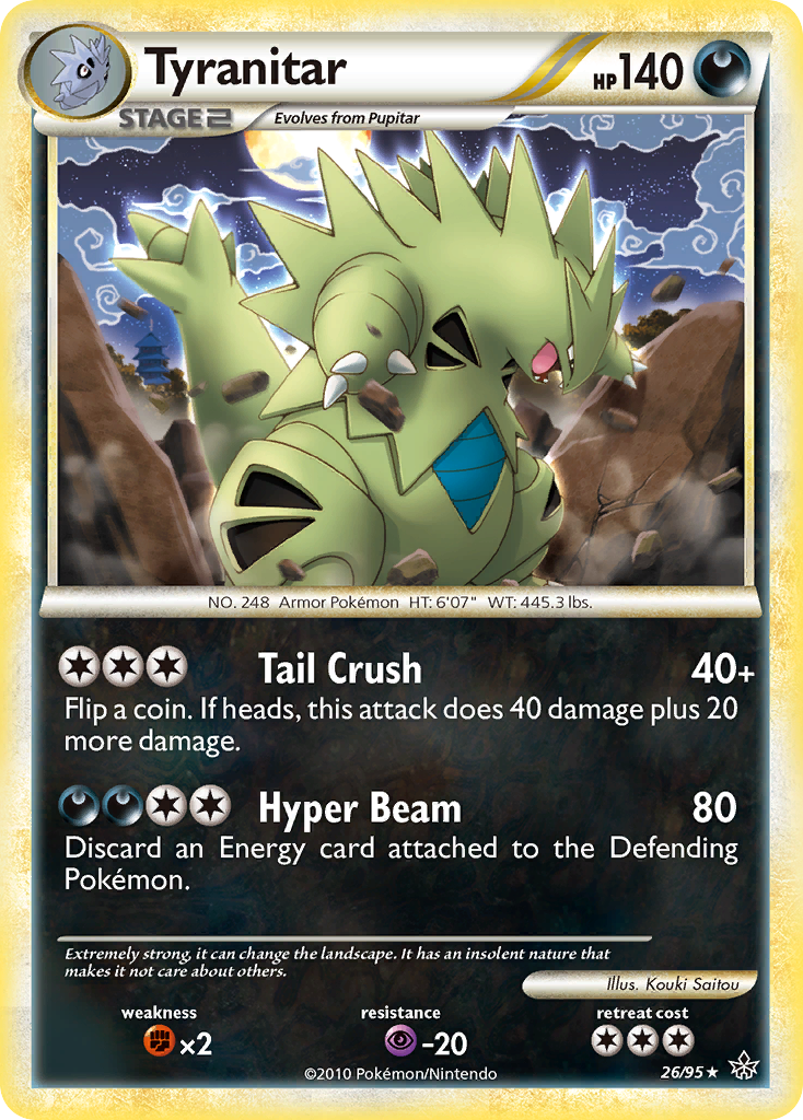 Tyranitar (26/95) - HS—Unleashed Pokémon Card