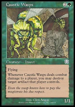 Caustic Wasps (Mercadian Masques) Trading Card