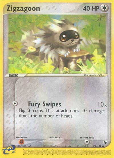 Zigzagoon (79/109) - Ruby & Sapphire Pokémon Card