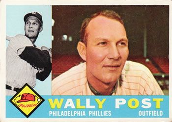 Wally Post 1960 Topps #13 Sports Card