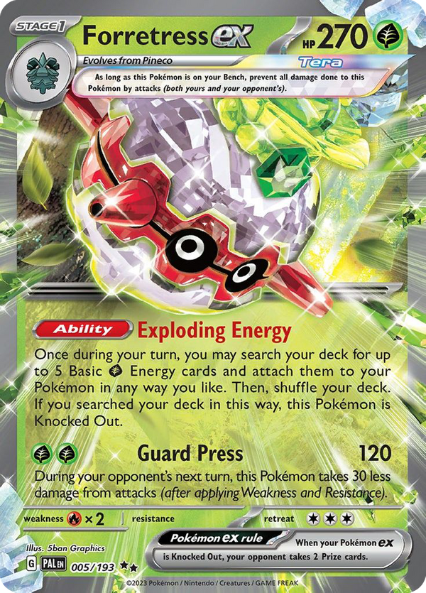 Forretress ex (5/193) - Paldea Evolved