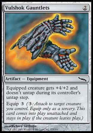 Vulshok Gauntlets (Mirrodin) Trading Card