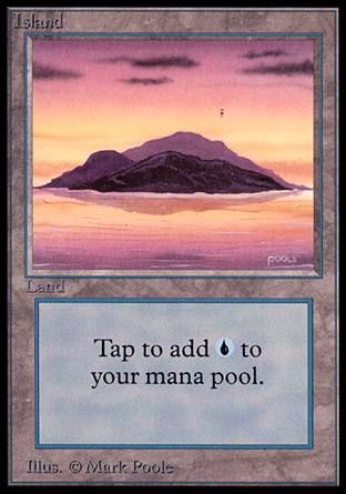 Island (Orange/Yellow Sky) (Alpha) Trading Card